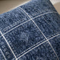 Chenille Soft Blue Pattern Throw Pillow Cover