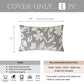Velvet Soft Gray Flower Pattern Lumbar Throw Pillow Cover