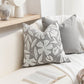 Velvet Soft Gray Flower Pattern Throw Pillow Cover