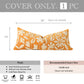 Velvet Soft Yellow Mustard Flower Pattern Lumbar Throw Pillow Cover 14X36 inch