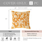 Velvet Soft Yellow Mustard Flower Pattern Throw Pillow Cover
