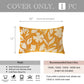Velvet Soft Yellow Mustard Flower Pattern Lumbar Throw Pillow Cover