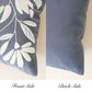 Velvet Soft Blue Flower Pattern Lumbar Throw Pillow Cover 14X36 inch