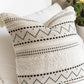 Serene Boho Woven Throw Pillow Cover - Black