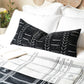 Chenille Soft Black Pattern Throw Lumbar Pillow Cover 14x36