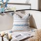 Serene Boho Woven Throw Pillow Cover - Blue