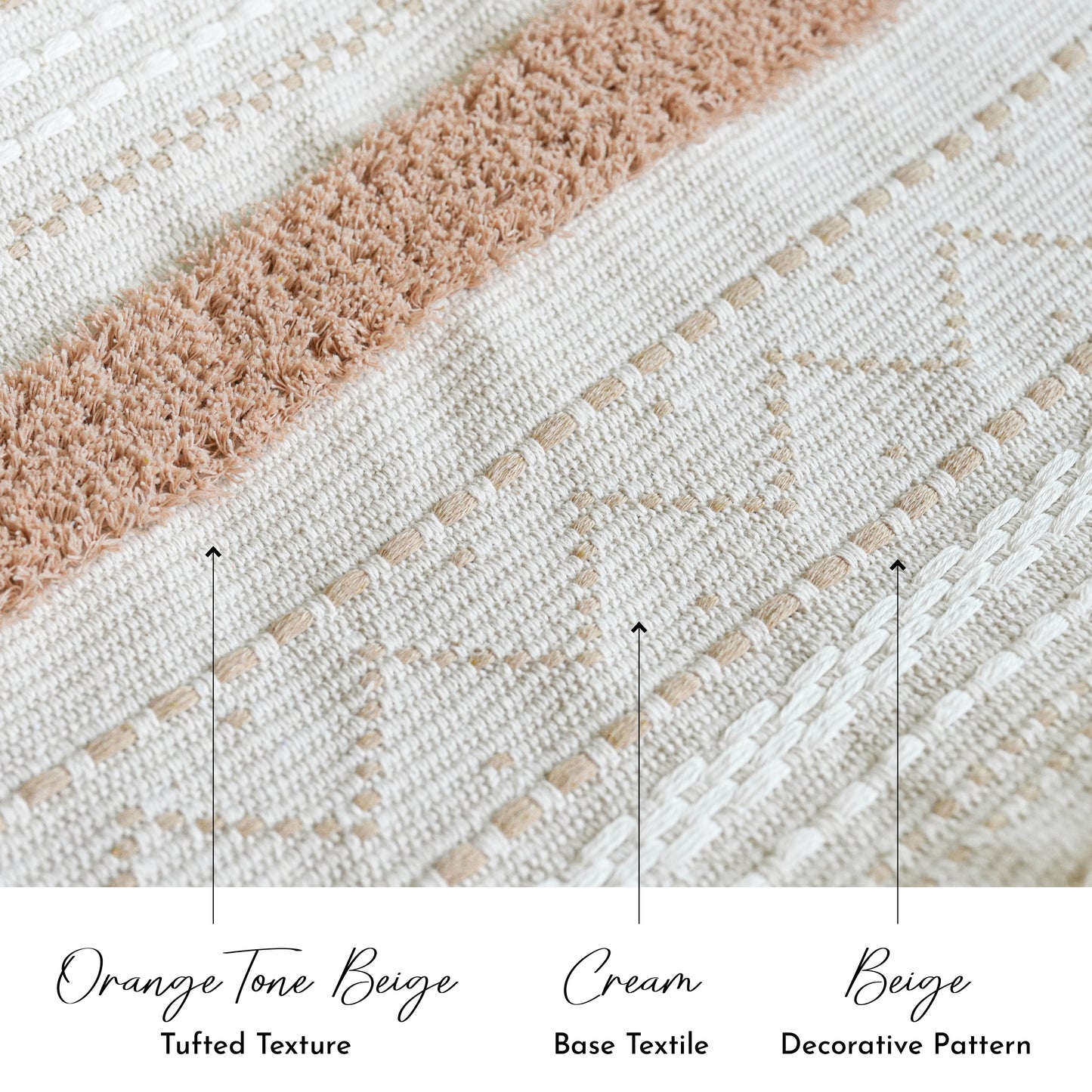 Serene Boho Woven Long Wall Hanging - Cream