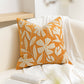 Velvet Soft Yellow Mustard Flower Pattern Throw Pillow Cover