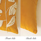 Velvet Soft Yellow Mustard Flower Pattern Lumbar Throw Pillow Cover 14X36 inch