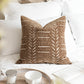 Chenille Soft Brown Pattern Throw Pillow Cover