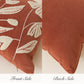 Velvet Soft Brick Red Flower Pattern Lumbar Throw Pillow Cover 14X36 inch