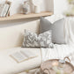 Velvet Soft Gray Flower Pattern Lumbar Throw Pillow Cover