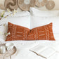 Chenille Soft Red Pattern Throw Lumbar Pillow Cover 14x36