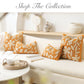 Velvet Soft Yellow Mustard Flower Pattern Lumbar Throw Pillow Cover 14X36 inch