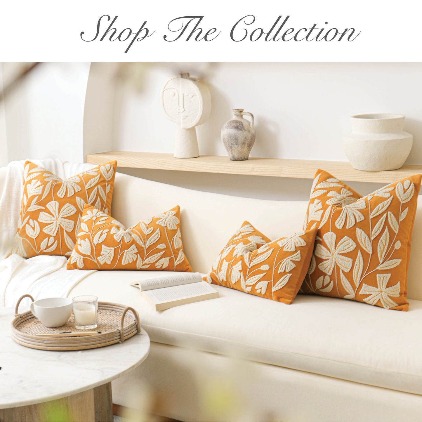Velvet Soft Yellow Mustard Flower Pattern Lumbar Throw Pillow Cover 14X36 inch