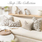 Velvet Soft Taupe Flower Pattern Lumbar Throw Pillow Cover 14X36 inch