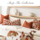 Velvet Soft Brick Red Flower Pattern Lumbar Throw Pillow Cover 14X36 inch