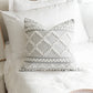 Handmade Gray White Woven Square Pillow Cover 20x20 22x22