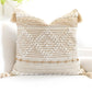 Handmade Cream White Diamond Square Pillow Cover 20x20