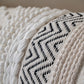 Handmade Black Chevron Lumbar Pillow Cover 14x36