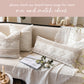 Handmade Cream White Tufted Lumbar Pillow Cover 14x36